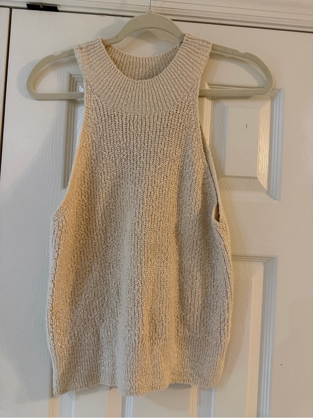 Gentle Fawn Cream Ribbed Sleeveless Crew Tank